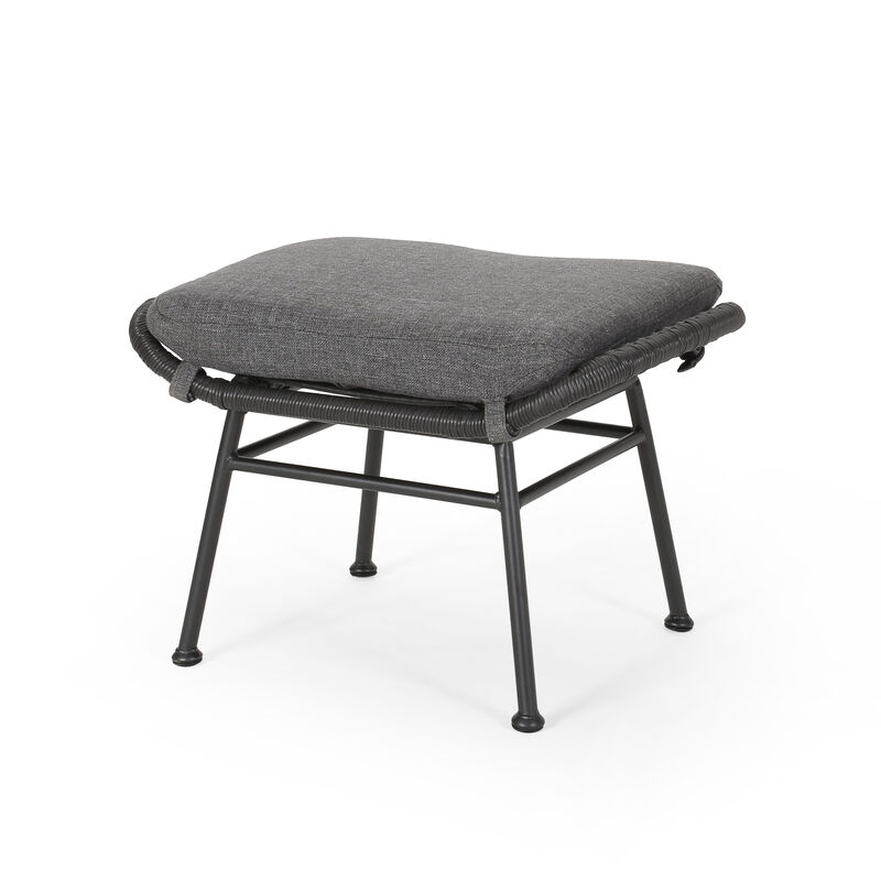 Merax Outdoor Patio PE Wicker Chairs Stools