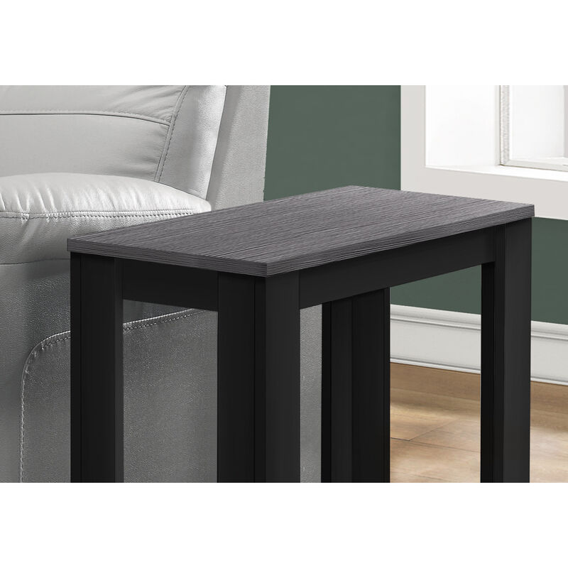Monarch Specialties I 3134 Accent Table, Side, End, Nightstand, Lamp, Living Room, Bedroom, Laminate, Black, Grey, Transitional