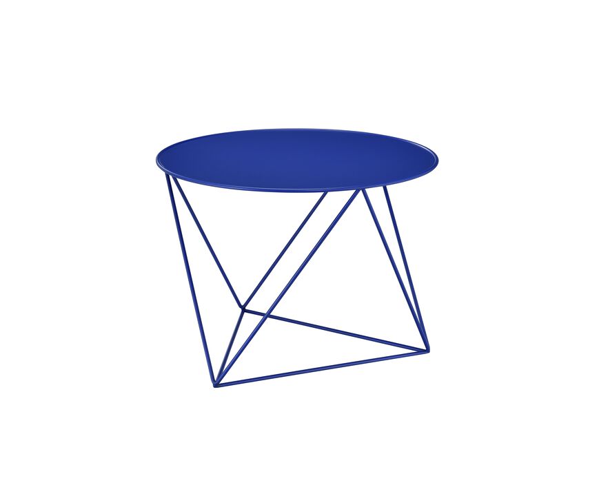 ACME Epidia Accent Table, Blue Finish