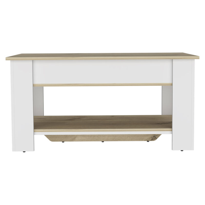 Karmen 1-Shelf Lid Top Storage Table Light Oak