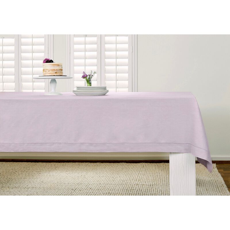 Solino Home 100% Pure Linen Tablecloth | Classic Hemstitch