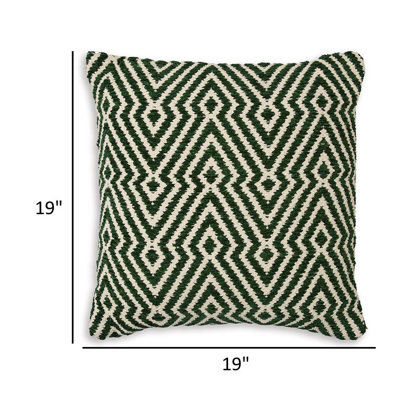 Digy 19 Inch Accent Pillow Set of 4, Handwoven Key Pattern, Black White -