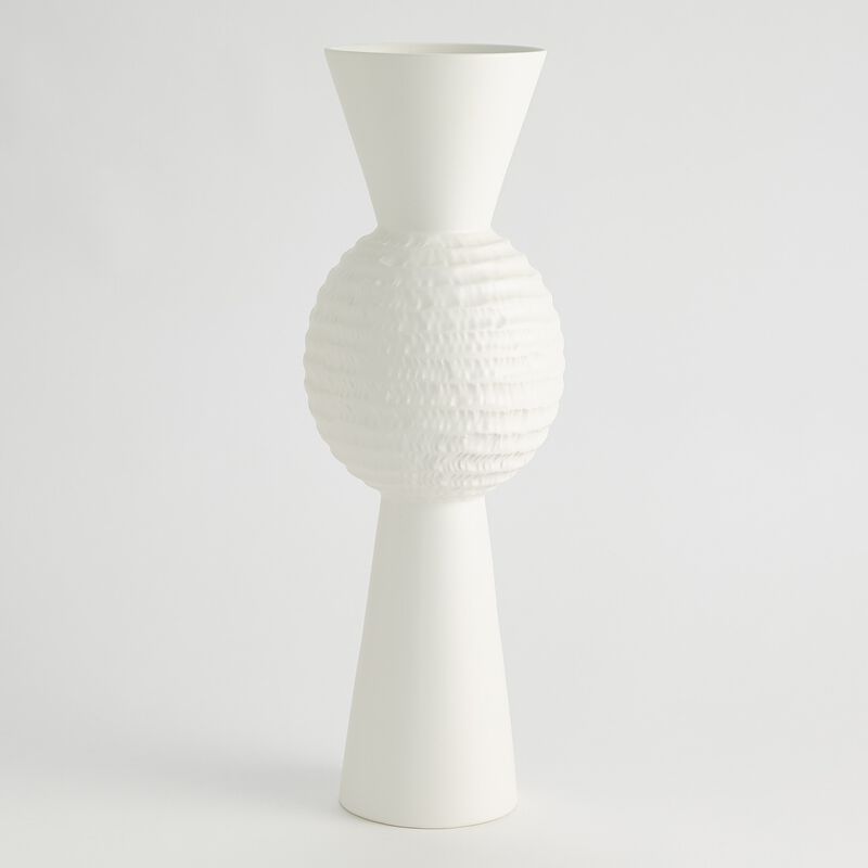 High Chiseled Orb Vase
