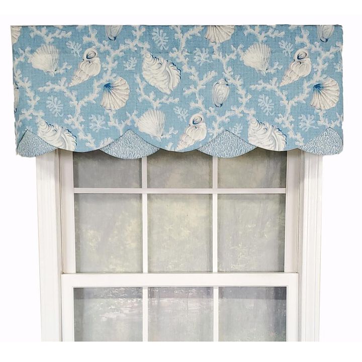 RLF Home Luxurious Modern Design Classic Jenna Glory Style Window Valance 50" x 16" Caramel