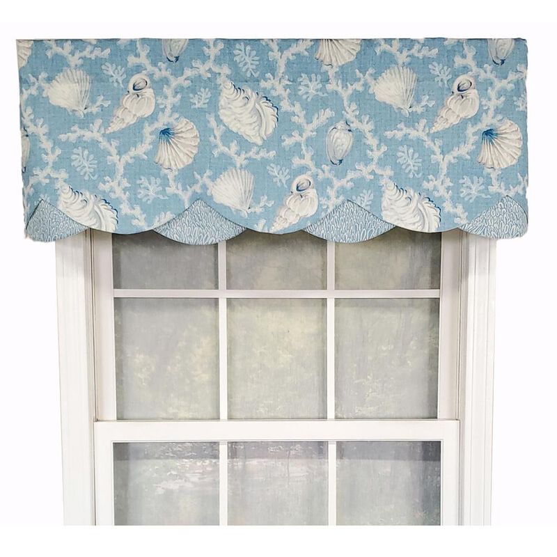 RLF Home Luxurious Modern Design Classic Jenna Glory Style Window Valance 50" x 16" Caramel