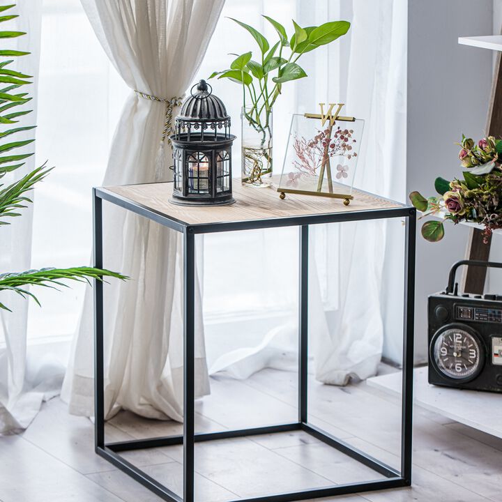 Table Appoint End Table Industrial Square Furniture