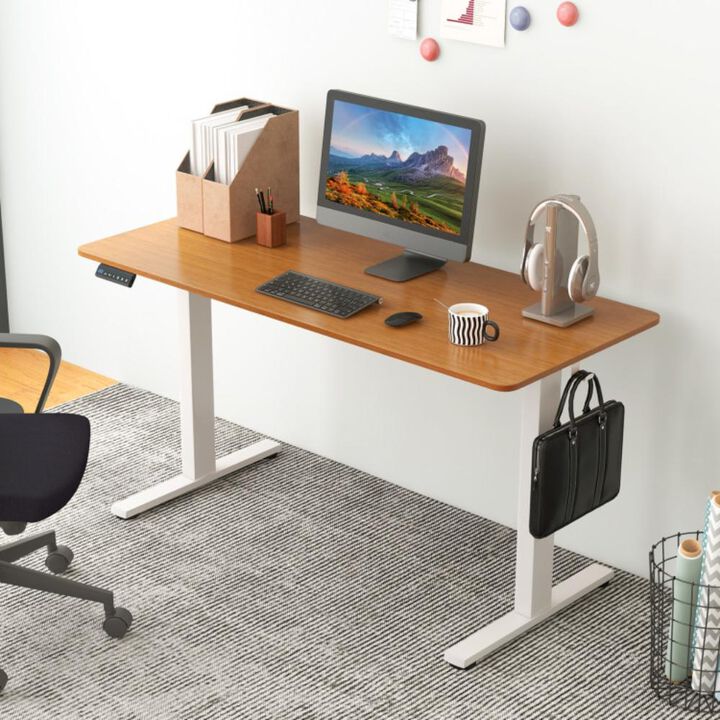Hivvago 55 x 24 Inches Sit Stand Home Office Desk with 3 Memory Height Settings