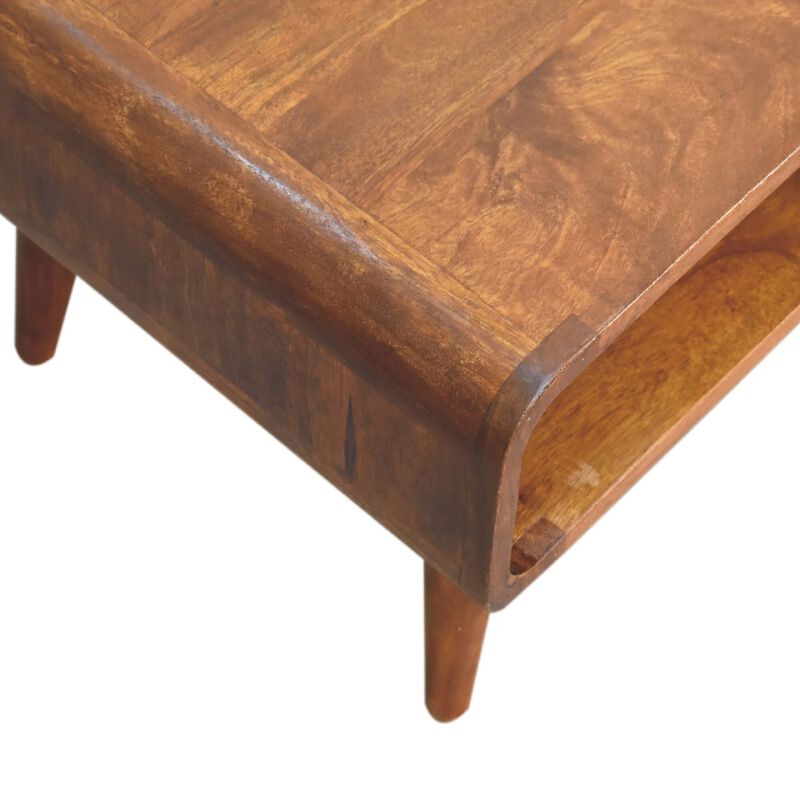 Open Chestnut  Solid Wood Media Unit