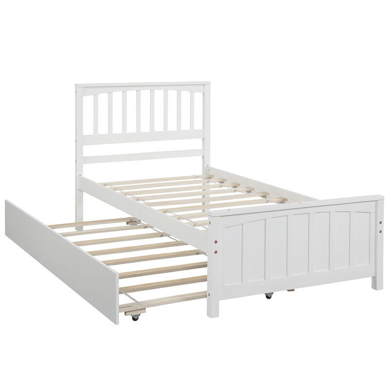Merax Twin size Platform Bed with Trundle