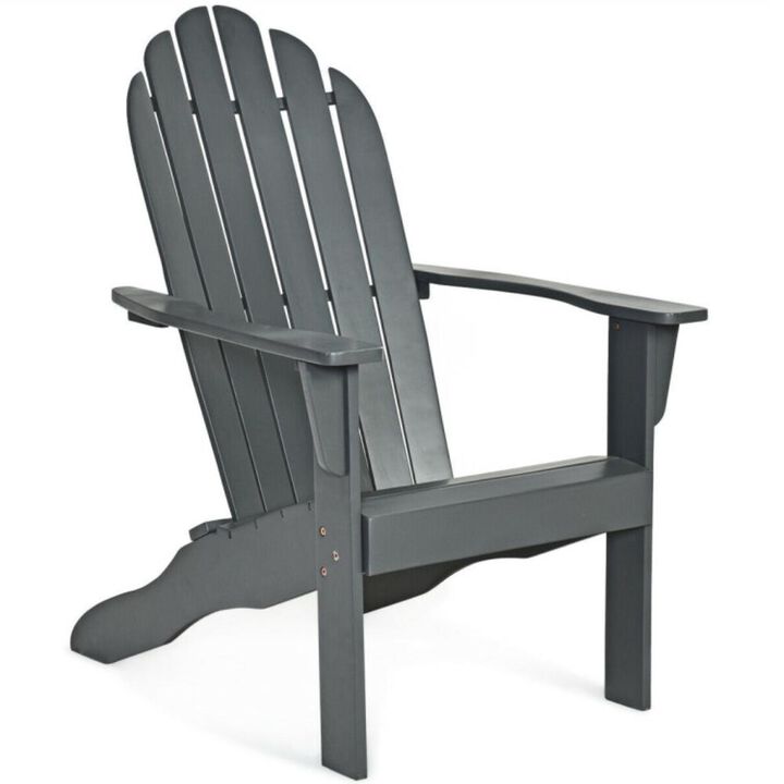 Hivvago Acacia Wood Outdoor Adirondack Chair with Ergonomic Design
