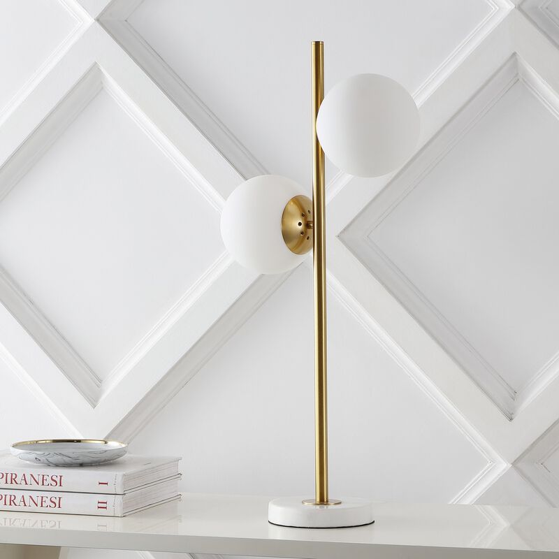Amelie 2-Light Coastal Vintage Iron LED Table Lamp
