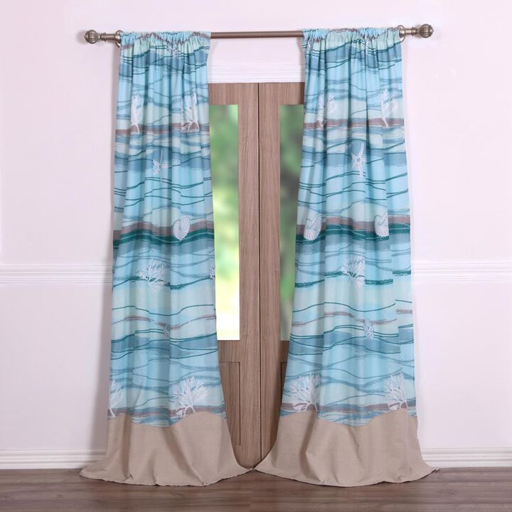 Greenland Home Fashion Maui Window Panel Pair - Multi 42x84"