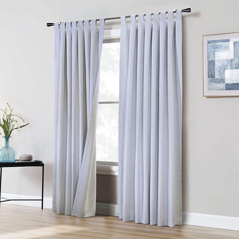 Commonwealth Ventura Tab Top Curtain Panel Pair Window Dressing each - 52x84", White