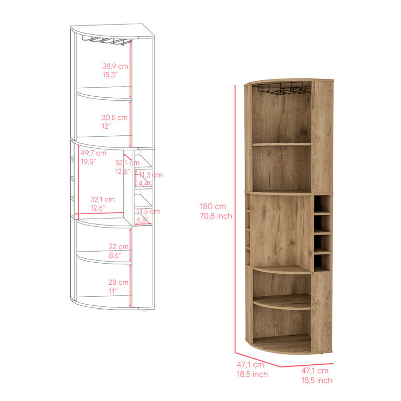 Bar Cabinet Jansen, Living Room, Macadamia