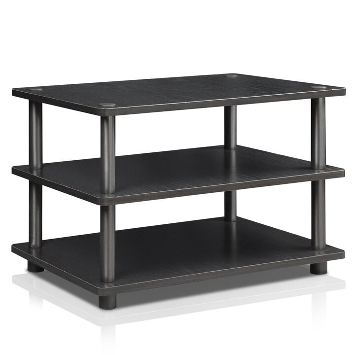 Furinno Furinno 15094BW/BK Turn-N-Tube Easy Assembly 4-Tier Corner TV Stand, Blackwood
