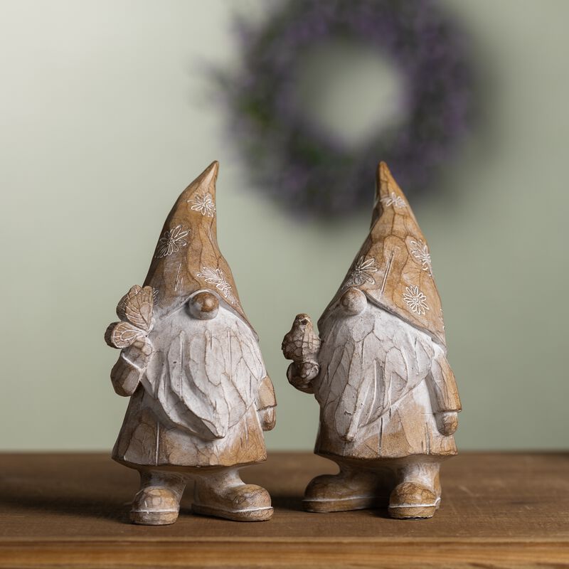 Gnome Figurine Decorative Garden or Home Decor Accent (Set of 2)