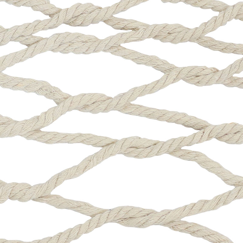 Sunnydaze 2-Person Polyester/Cotton Rope hammock with Steel Stand - Natural
