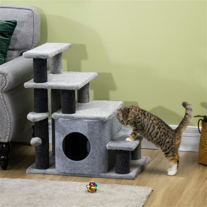 Luxury Cat Tree with Multiple Levels, Scratching Posts, Perches, and Hideaways for Cats