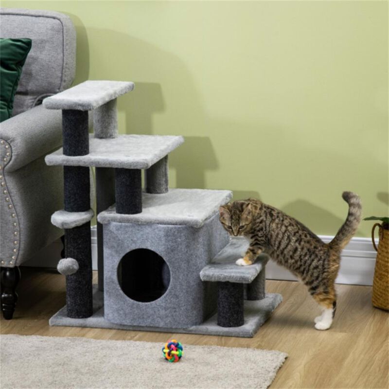 Luxury Cat Tree with Multiple Levels, Scratching Posts, Perches, and Hideaways for Cats