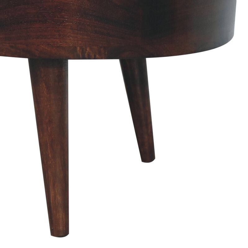 Artisan Furniture Solid Wood California Walnut Rounded Coffee Table