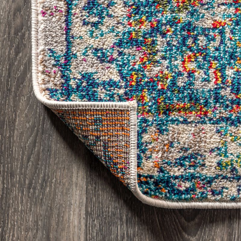 Vibrant Bohemian Flair Boho Vintage Medallion Area Rug