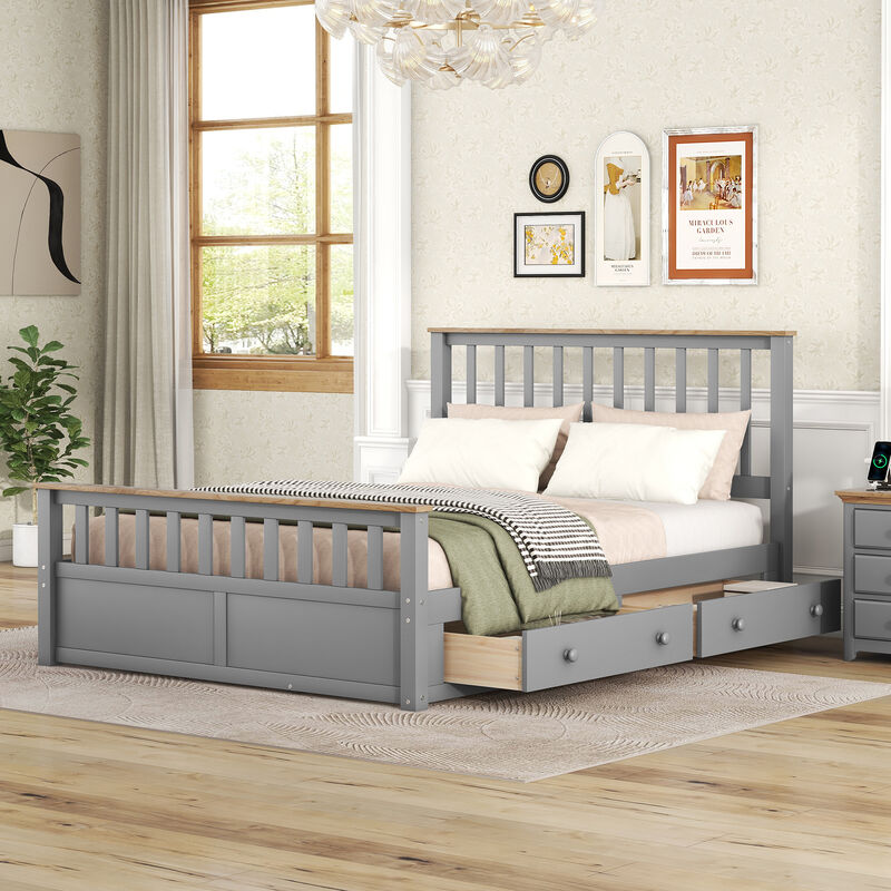 Merax Platform Bed with 2 Drawers