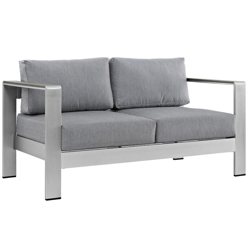 Modway - Shore Outdoor Patio Aluminum Loveseat