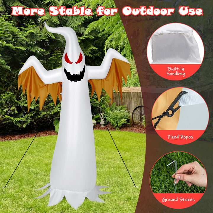6 Feet Halloween Inflatable Ghost Quick Blow up Halloween Decor with LED Lights