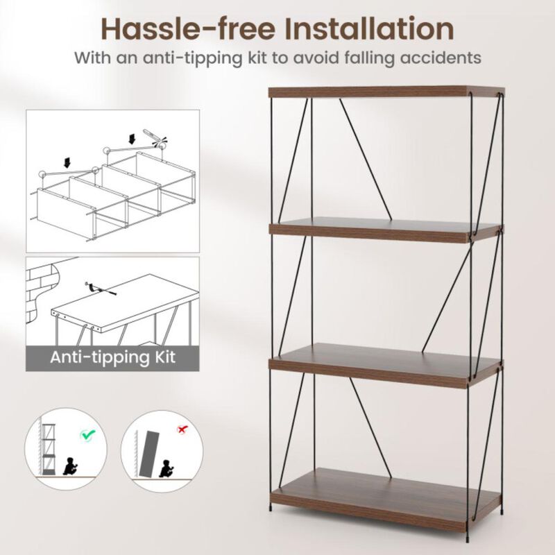 Hivvago 2/3/4/5-Tier Multipurpose Display Rack with Metal Frame