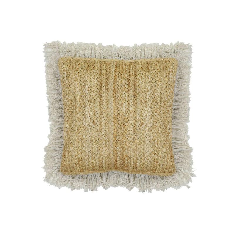 Belen Kox Natural Jute Square Accent Pillow, Belen Kox