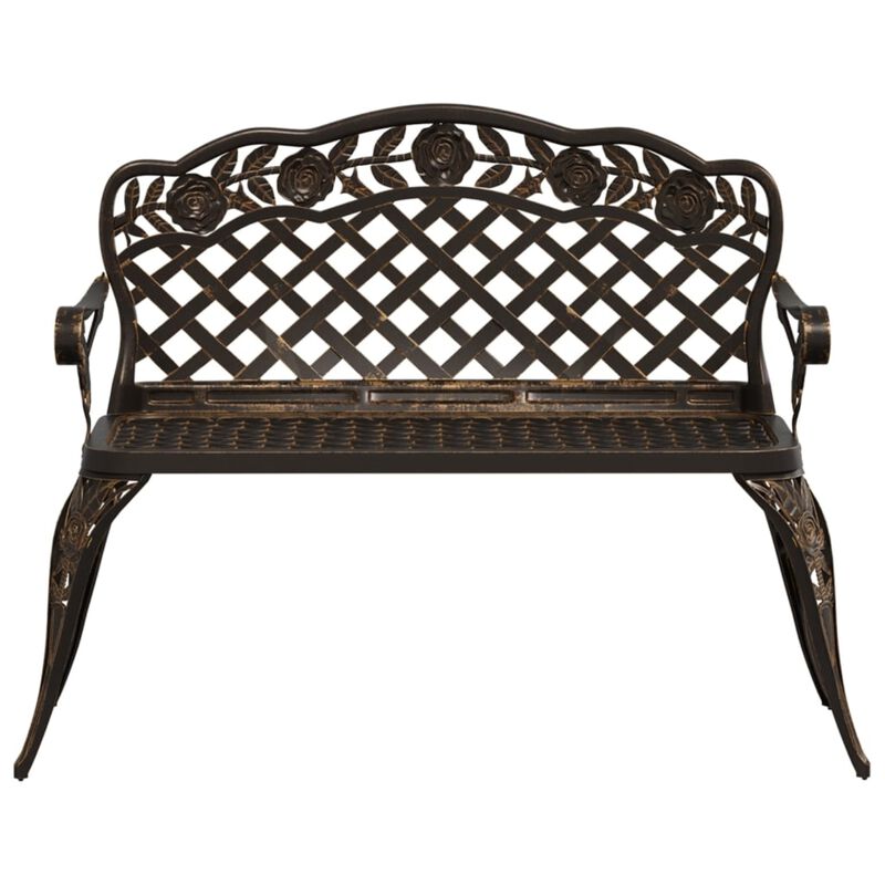 vidaXL Patio Bench 42.5" Cast Aluminum Bronze