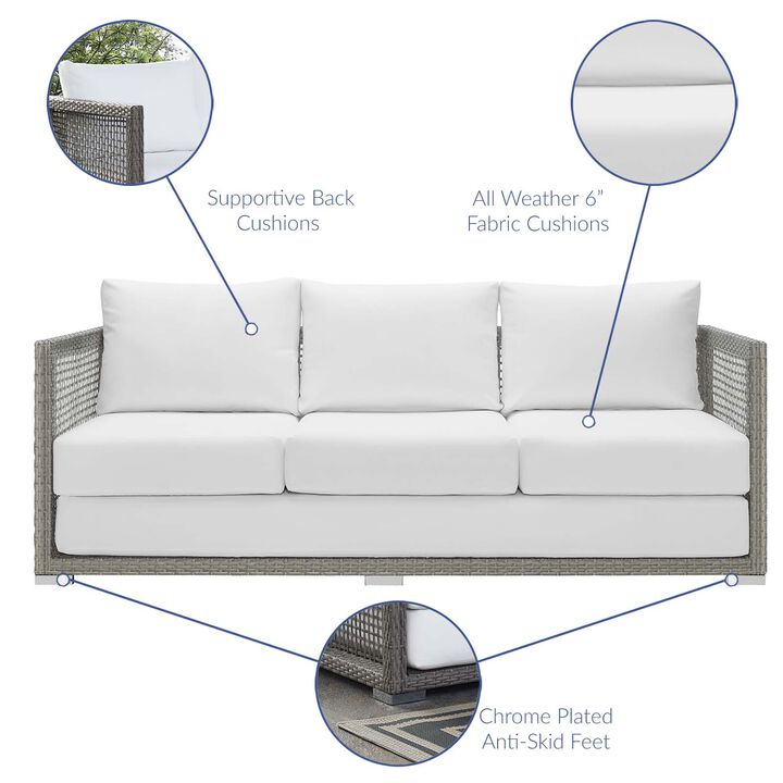 Modway - Aura Outdoor Patio Wicker Rattan Sofa