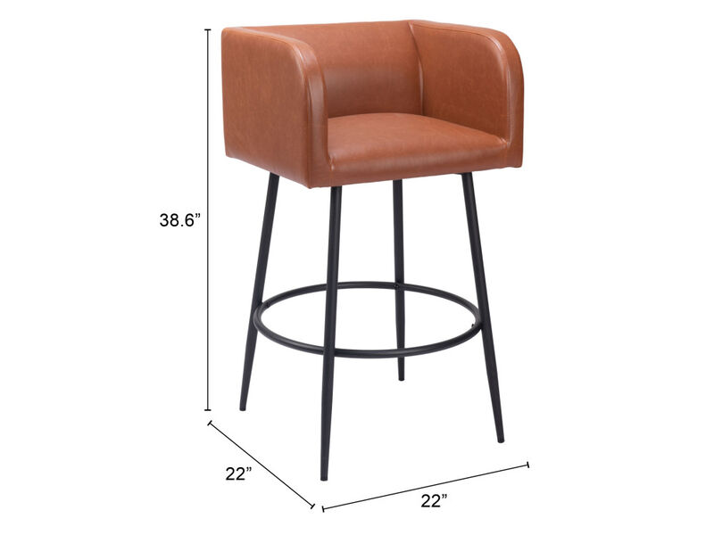 Horbat Barstool (Set of 2) Brown