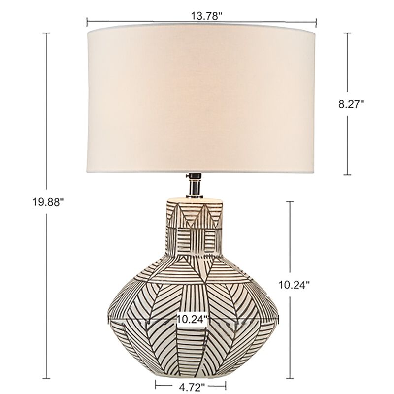 Gracie Mills Aidyn Contemporary Ceramic Table Lamp