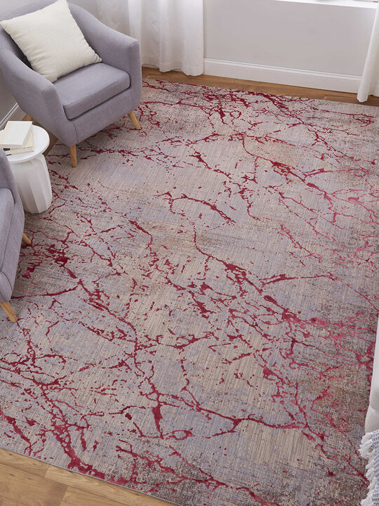 Pryor 39NEF 7'10" x 10' Pink/Gray/Taupe Rug