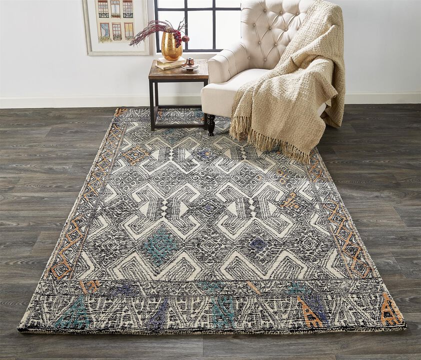 Arazad 8479F Black/Ivory/Green 2' x 3' Rug