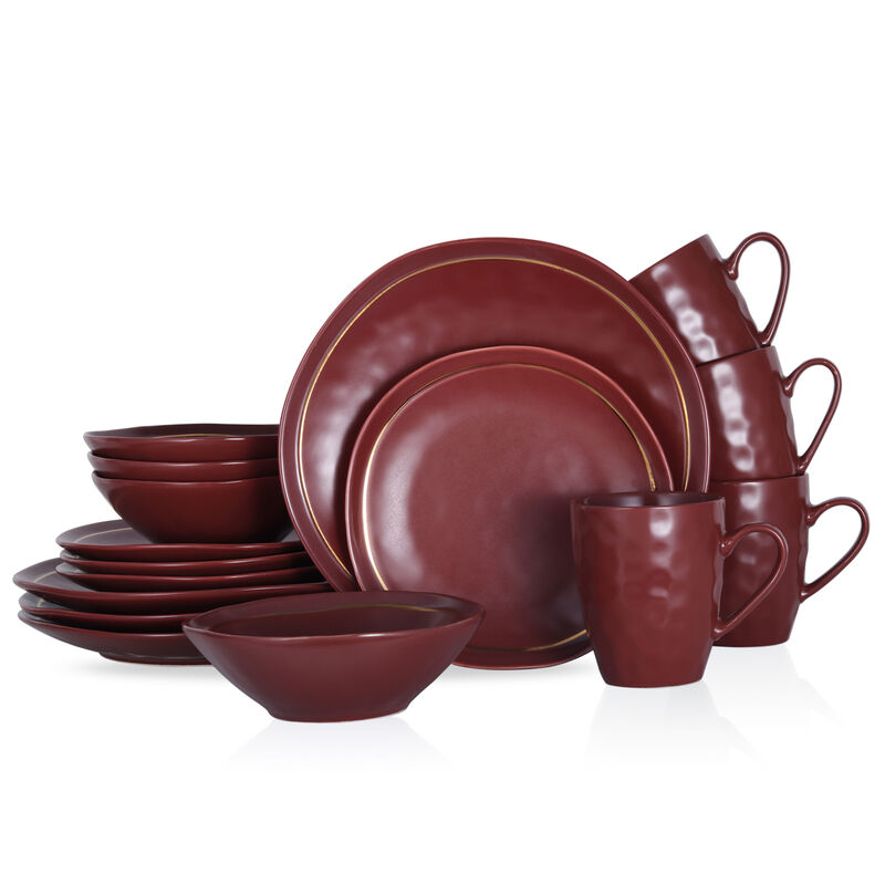 Stone Lain Clara Porcelain 16 Piece Dinnerware Set
