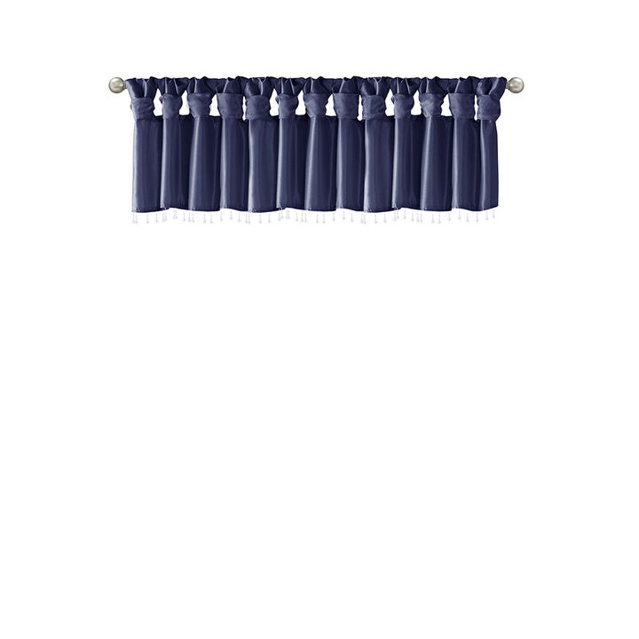 Gracie Mills Elroy Lightweight Beaded Faux Silk Valance