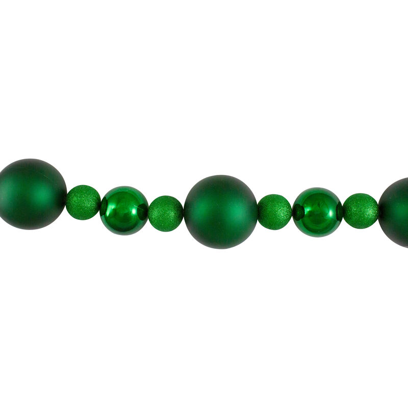 6� Green Shatterproof Ball Artificial Christmas Garland - Unlit
