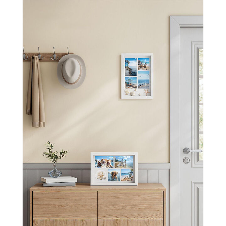 Box Picture Photo Frame with 8 Wood Push Pins