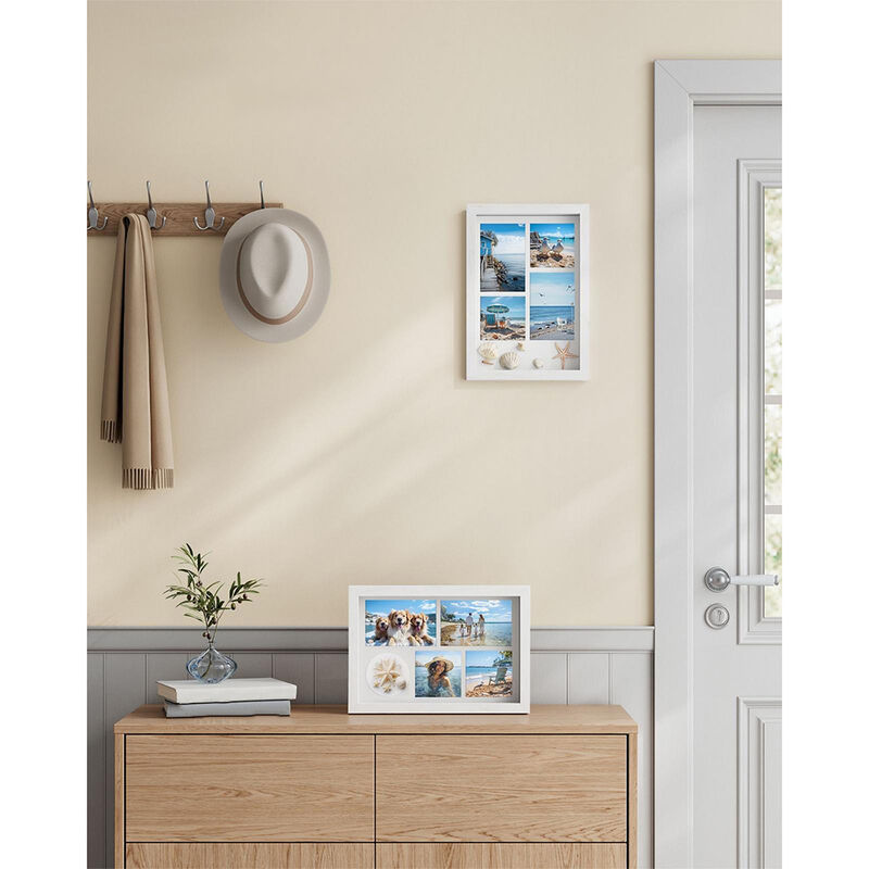 Box Picture Photo Frame with 8 Wood Push Pins