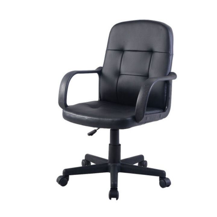 PU Leather Ergonomic Midback Office Chair