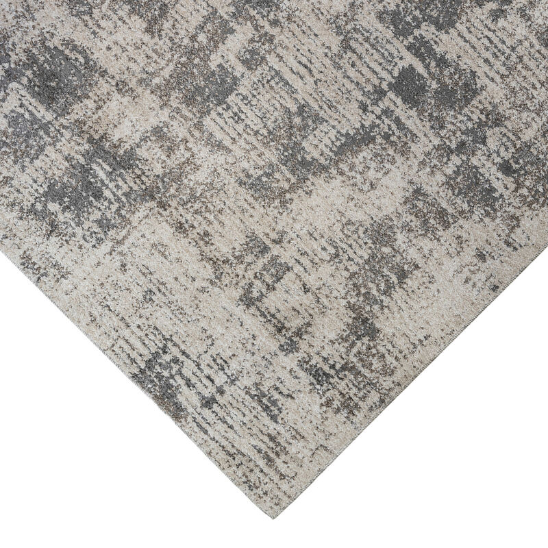 Yasmin Clarise Beige Abstract Polyester Area Rug 7'10" x 10'6"