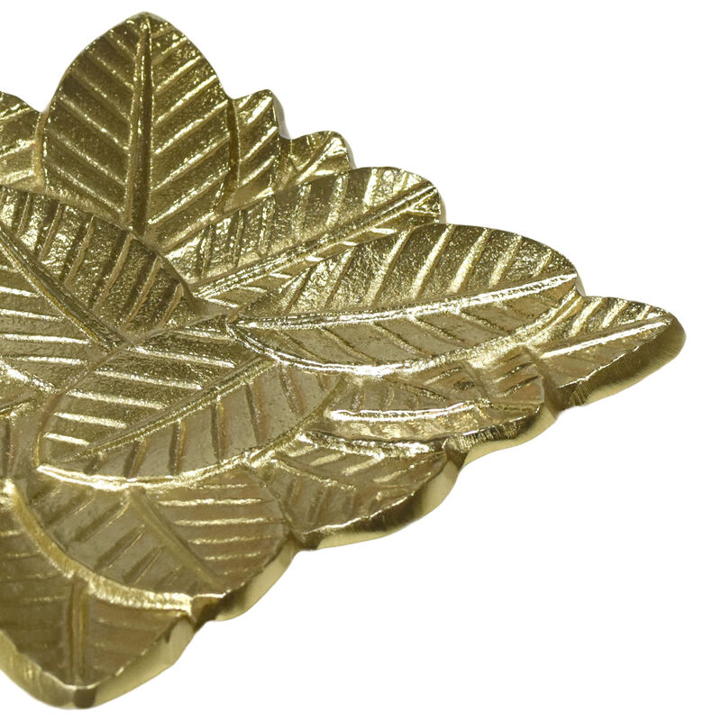 Handmade Decorative Bronze Color Coated 6.88 x 6.88 x 0.78 Inches Aluminium Tray 043AB BBH Home's