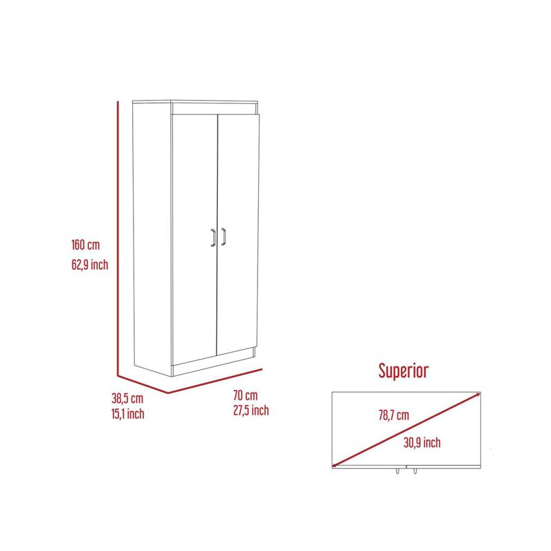 Cherry Hill 5-Shelf Pantry Cabinet White