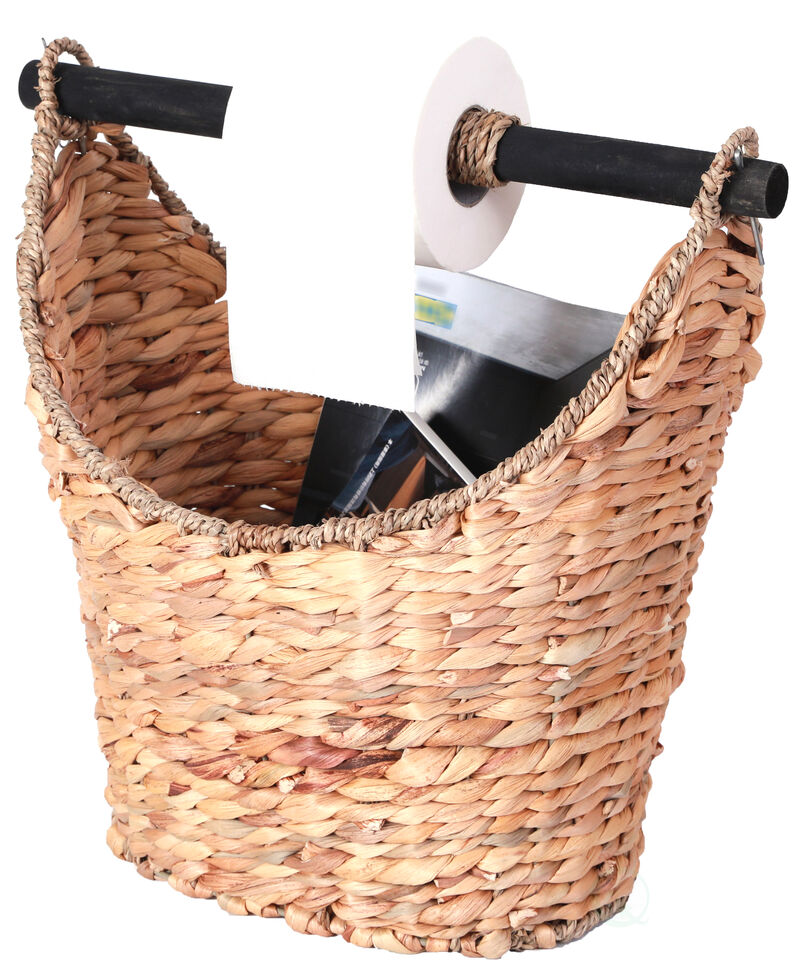 Rustic Toilet Paper Holder - Magazine Basket