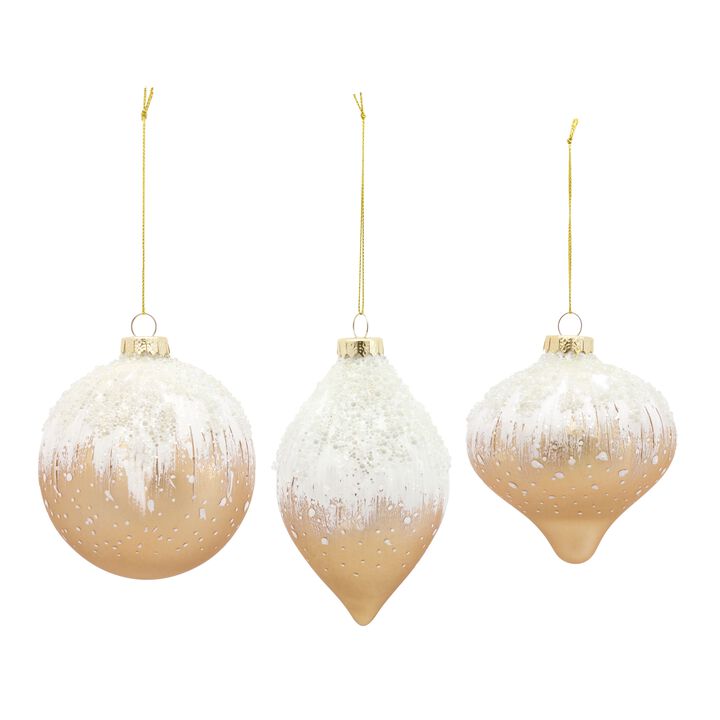 Ornament (Set of 6) 5"H, 5"H, 5.75"H Glass