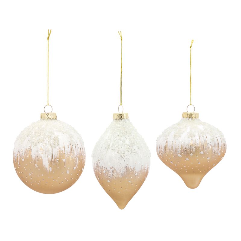 Ornament (Set of 6) 5"H, 5"H, 5.75"H Glass