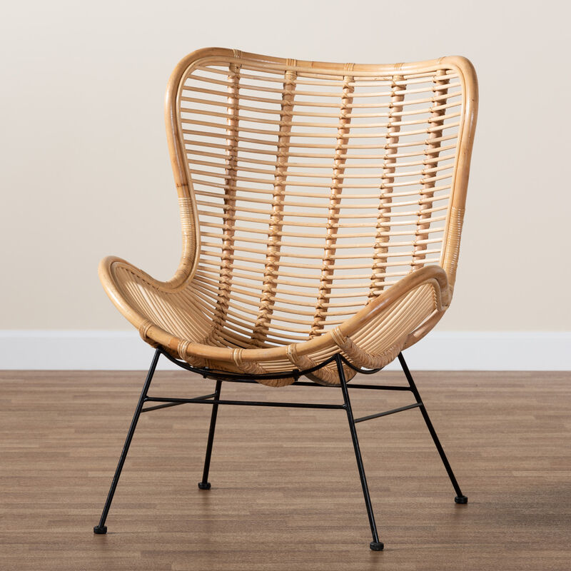 Bali & Pari Colorado Natural Rattan Modern Accent Chair