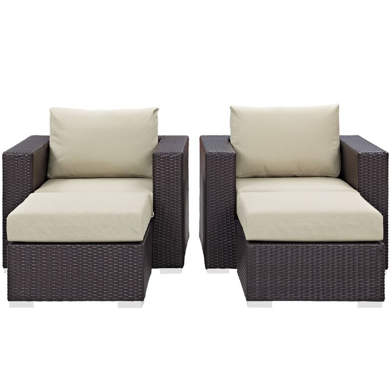 Convene Outdoor Sectional Set - Durable Rattan & Aluminum Frame - Weather-Resistant Cushions - Perfect for Patio, Backyard, Poolside Gathering
